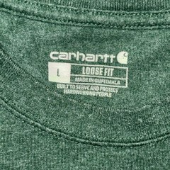 Carhartt Long Sleeve Logo T shirt Men’s Large Loose Fit K231 Green