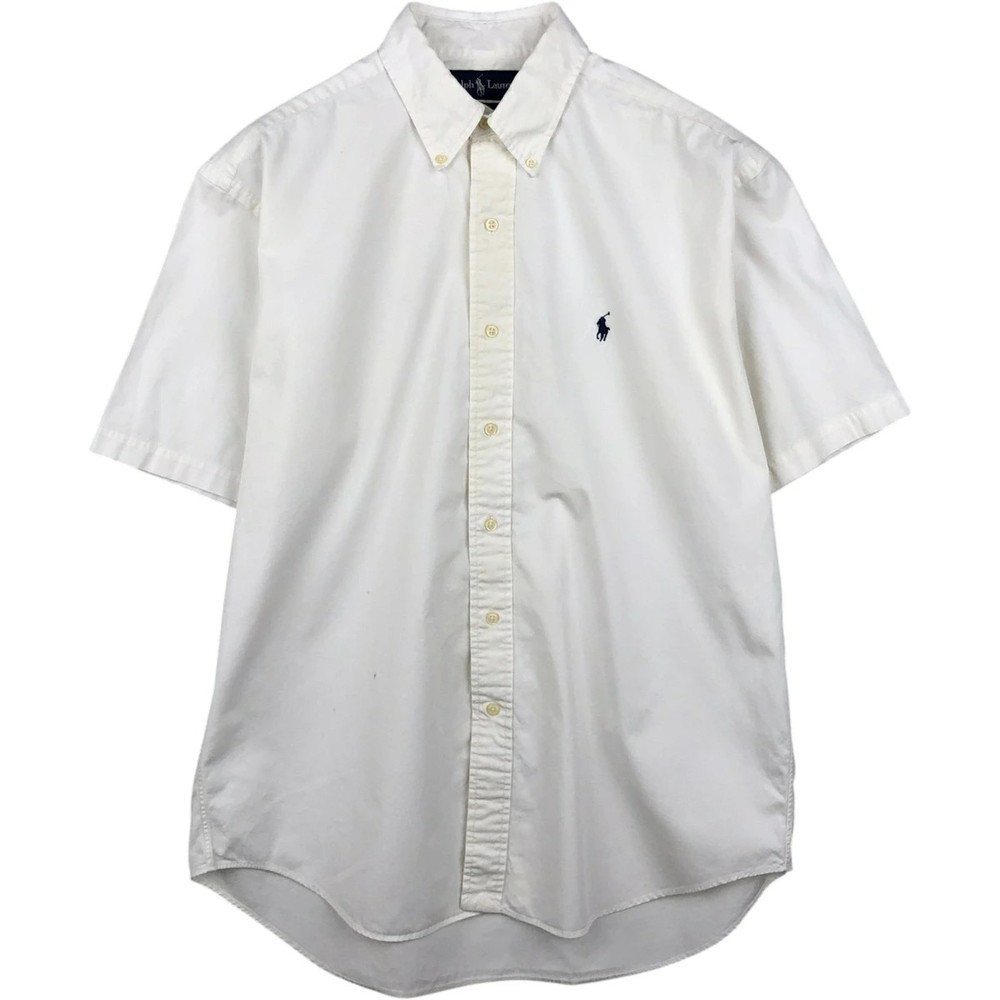 Ralph Lauren BLAKE Men’s Short Sleeve Button-Down Shirt White M Japan