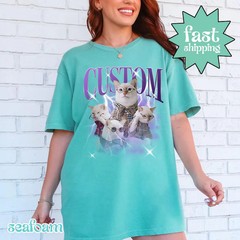 Custom Pet Comfort Tee Retro Style Personalized Dog Cat Lover Gift