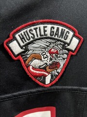 Hustle Gang Block by Block Football Jersey Grid Iron Hawk HG 32 X-LARGE