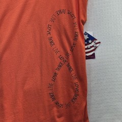 Womens Danceware Orange Motionwear Live Love Dance Infinity T-Shirt Adult Small
