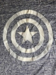 Marvel Captain America Graphic T-Shirt Men’s L Short-Sleeve Gray White Marled