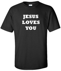 JESUS T-SHIRT CHRISTIANITY JESUS LOVES YOU CHURCH TEE SHIRT