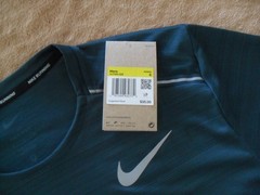 NIKE Dri Fit Miler Running Shirt AJ7565-328 Pine Green Reflective Men’s Small