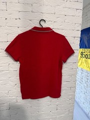 Moncler Polo Shirt Red Men’s XS (Tagged S) Maglia Manica Corta Logo Slim Fit
