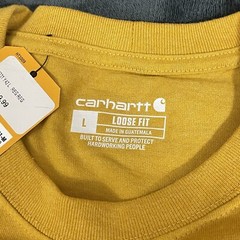 Carhartt Loose Fit Heavyweight Long-Sleeve Logo Sleeve Graphic, Size L TK0231-M