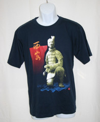 Pandak Men’s Pure Cotton Terra Cotta Army Graphic Short Sleeve T-Shirt Sz S NWT