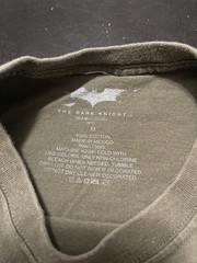 Official Dark Knight Joker Playing Card T-Shirt, Military Green, Size: Medium