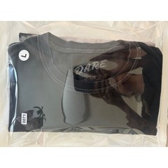 DARE International Graphic T-Shirt Mens Large Black Grey Dip Dye Bleach Wash L