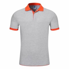 Contrast Color Lapel Short-sleeved POLO Shirt Fashionable Personalized Button Su