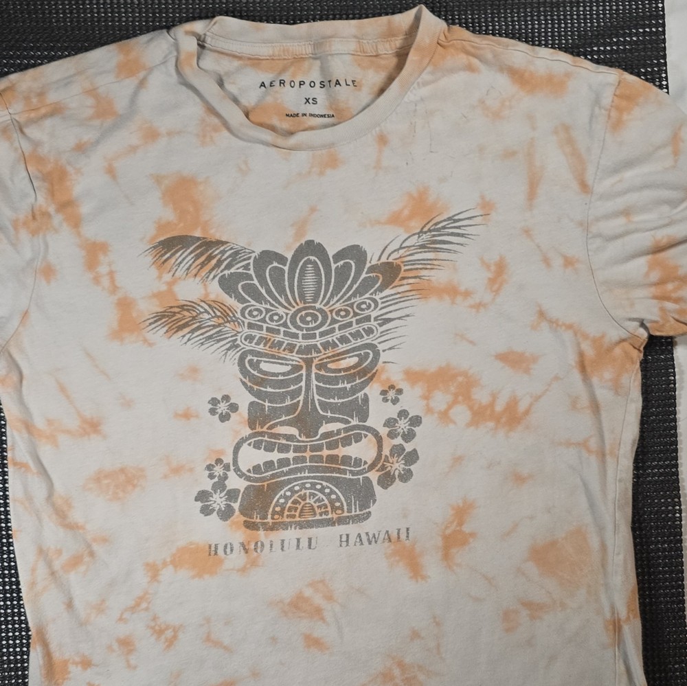 Aéropostale Tie-Dye Graphic Crewneck T-Shirt Knit Cotton Short Sleeve Men’s XS