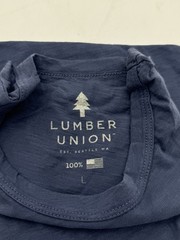 Men’s Short Sleeve Todd Navy Blue Shirt 100% Organic Cotton -NEW- LumberUnion