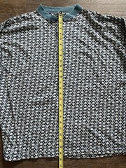 Vtg Monterey Sportswear Long Sleeve Shirt Mens Size Large Blue Geometric Pattern