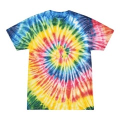 Pick a Yellow Tie Dye T-Shirts Kids & Adult SM – 5XL Cotton Colortone