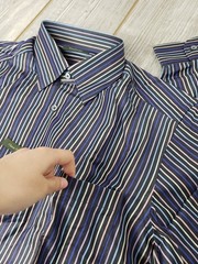 Ermenegildo Zegna Classic Fit Men’s Dress Shirt L Multicolor Single Chest Pocket