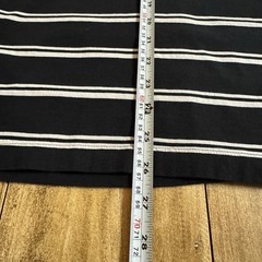 Nike Striped T Shirt Mens Small Black White Red Embroidered Swoosh Short Sleeve