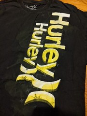 Hurley Surf Black Yellow Men’s T-shirt sz XL