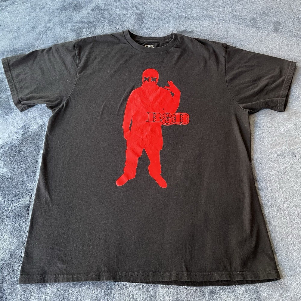 CSG B&B Red Logo Short Sleeve Black T-Shirt 2XL