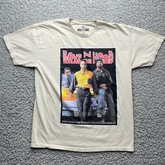 Boyz N The Hood Graphic Shirt Mens Large Beige Tan Short Sleeve Retro Movie LA