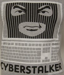 Mens David & Goliath Computer Cyberstalker Heather Gray Novelty Tee T-Shirt
