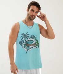 Mens Cotton Tank Tops Funny Graphic Beach Summer Sleeveless Muscle Tank Top
