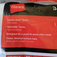 2 Packs Vtg 2008 Hanes Comfortsoft Tagless Ribbed Tank Tops Cotton Men’s XL NOS