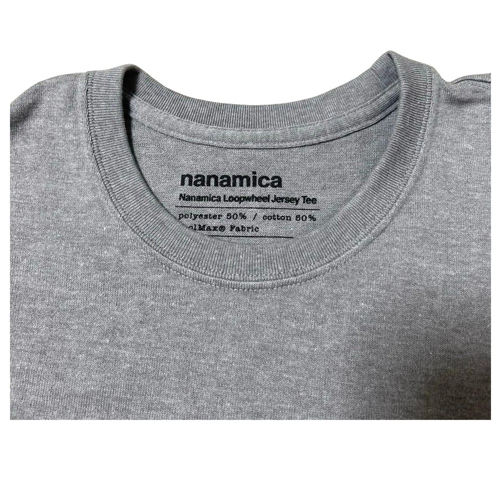 nanamica Loopwheel COOLMAX Jersey Tee Heater Gray M Made in Japan F/S