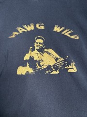 VTG Johnny Cash Hawg Wild Long Sleeve Shirt 2XL Black Man In Black San Quentin