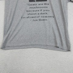 Joe Biden Shirt Mens XL Gray Funny Quote Tee Gildan Heavy Cotton Graphic Novelty