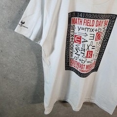 Vintage Fruit Of The Loom Maths Graphic 90s USA Single Stitch T Shirt Mens Large