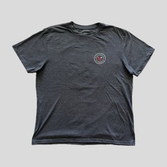 Billabong Gray Red Cotton Blend California Logo Surf T Shirt, Men’s Size XL