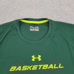Under Armour Basketball T-Shirt Mens XL Green HeatGear Loose Fit Athletic Tee