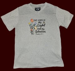 Cyberwear Spiritual T-Shirt “The Lord Is My Light and My Salvation” Stretchable