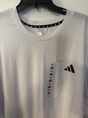 NEW! Men’s Plus ADIDAS Essential T-Shirt – White w/Black Logo Size 3XL