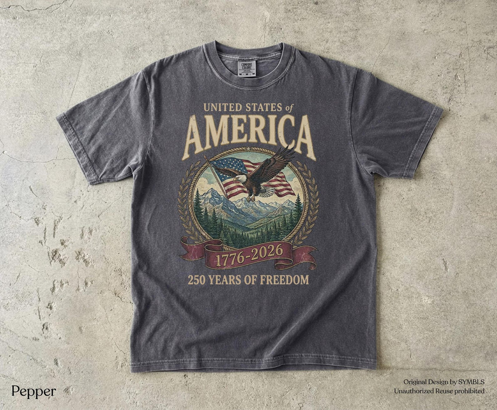 America 250th Anniversary 90s Graphic Style Comfort Colors Tshirt FREESHIP