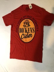Can’t Start my Day Without A Dickens Cider T-Shirt Logo Graphic Size S