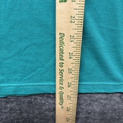 Vintage Walmart Shirt Mens Medium Blue Teal Short Sleeve Store Employee Y2K