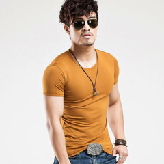 La Camisa De Manga Camiseta Corta De Algodón Para Hombres Verano Casual Cuello V