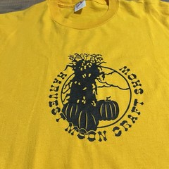 Vintage Jerzees Harvest Moon Craft Show Mens XL T-Shirt Tee Yellow VTG
