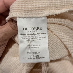 Octobre Editions Waffle Knit Henley T-Shirt Organic Cotton Cream Men’s L