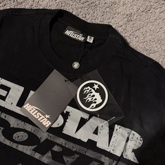 Hellstar Sports Men’s L Black Cotton Jersey Graphic Logo Crew Neck T-Shirt