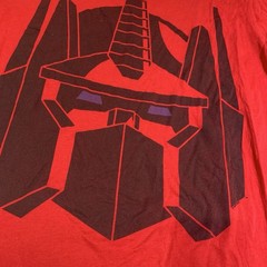 Bay Island Sportswear Mens Red Transformers T-Shirt XL Optimus Prime