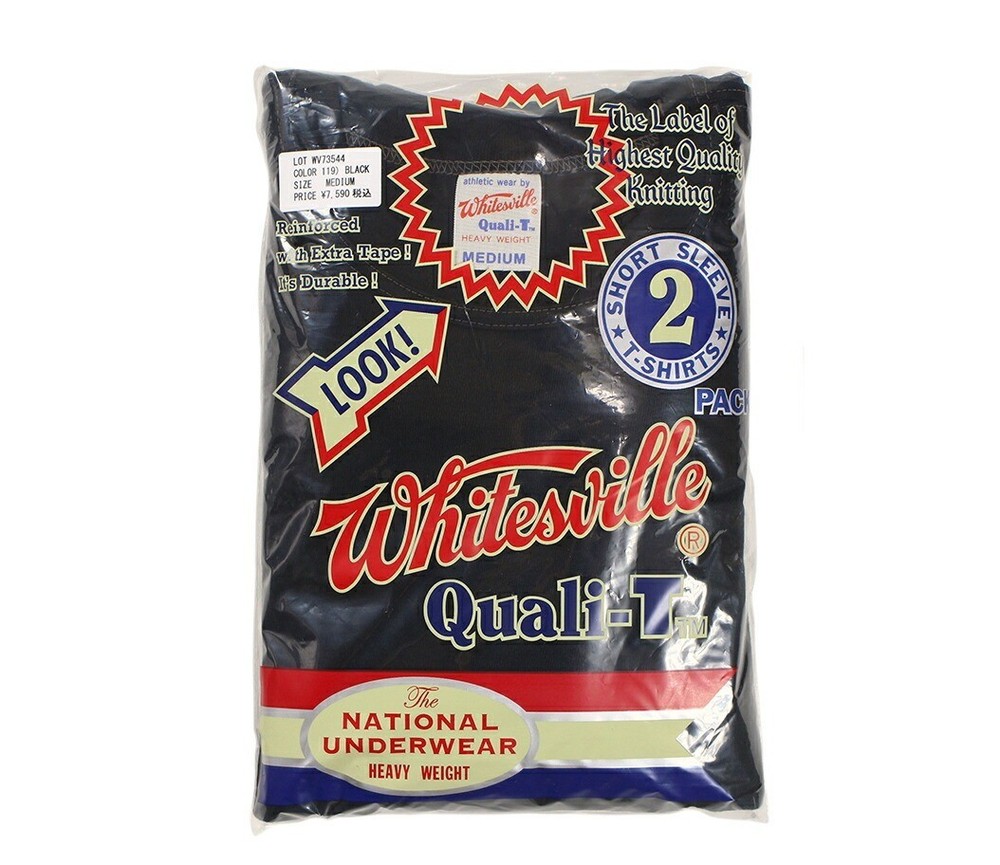 WHITESVILLE T-SHIRT WV73544 2-PACK Black Toyo Enterprise NEW
