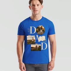 Personalised Mens T Shirt Custom Add Your Photo Text Front Back Print Tee