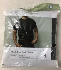 Men’s Goodfellow Classic Crew T-Shirt In Black 4-Pack Size Medium
