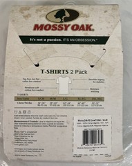 Mossy Oak Mens Size Small Green Camouflage Black T-shirt 2 PACK 34-36