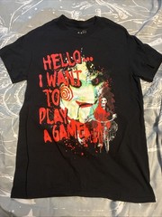 Saw Billy The Puppet “I Wanna Play A Game” T-Shirt (Unisex S/Black) Horror Tee
