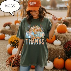 Thanksgiving Floral Pumpkin Shirt Pumpkin Season Fall Harvest Autumn Gift Tee