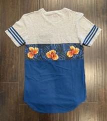 Adidas Colorblock Floral Trefoil Short Sleeve T-Shirt Size S