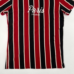 RSQ Collective Shirt Men Large Paris France Spell Stripe Work Party Gym Core Go